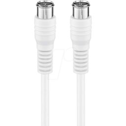 NEDIS N CSGB41300WT50 - Cable de antena y satélite, conector F F, 5.00m, blanco