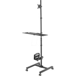 DIGITUS DA-90374 - Estación de trabajo, monitor + soporte para teclado, con