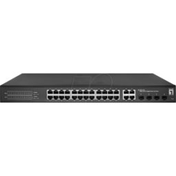 LEVELONE GES2128 - Switch, 28 puertos, Gigabit Ethernet, RJ45/SFP