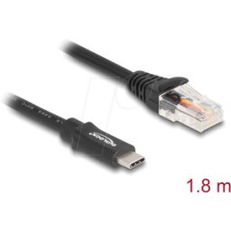 DELOCK 64305 - Adaptador USB Type-C™ / serie RS-232 RJ45, 1,8 m negro