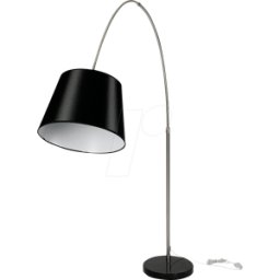 V-TAC VT-8564 - Luminaria de pie LED, E27, pantalla de lámpara negra