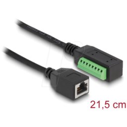 DELOCK 66053 - Cable RJ45 enchufe Cat.5e > adaptador de bloque de terminales, 2
