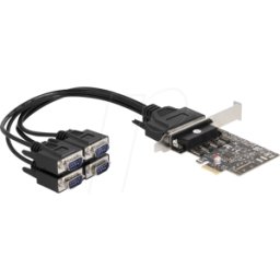 DELOCK 66324 - Tarjeta PCI Express a 4 x Serie RS-232