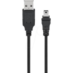 GOOBAY 46712 - Cable de carga y sincronización, USB-A > USB-Mini-B, 1 m,