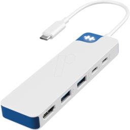HYPER HD4101 BL - Puerto replicador/estación de acoplamiento, USB-C, 5 puer