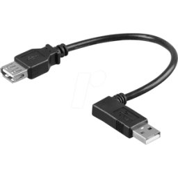 GOOBAY 95705 - Cable alargador USB 2.0 de alta velocidad 90° 0,30 m