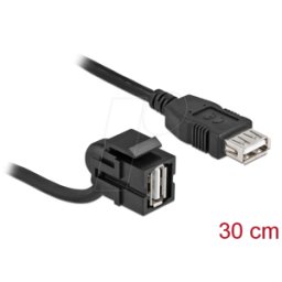 DELOCK 86869 - Módulo Keystone USB 2.0 a hembra 110° > hembra con cable