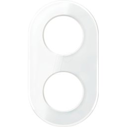 ELSO WDE011407 - Marco de cristal, doble, blanco, redondo, Renova, diseño