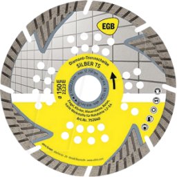EGB 752640 - Disco de corte de diamante 150 mm "plateado TS