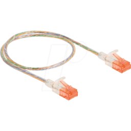 DELOCK 80352 - Cable de red RJ45 Cat.6A U/UTP Slim 0,5 m transparente