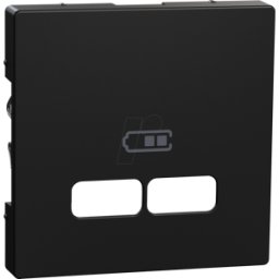 MERTEN ME MEG4367-0403 - Sistema M placa central 2x USB plástico reciclado negro