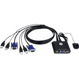 ATEN CS22U - Cable USB de 2 puertos KVM, USB y VGA