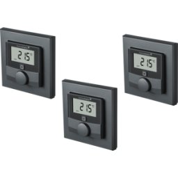 HOMEMATIC IP HMIP WTH-A-3 - Termostato de pared con medidor de humedad, color antracita, 3 u