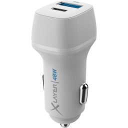 XLAYER 219947 - CARGADOR USB, USB-C (PD), 30 W, USB-A (QC 3,0), 18 W, Coche, bla