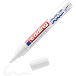 EDDING GLM750WS - Marcador de pintura brillante, 2-4 mm, blanco