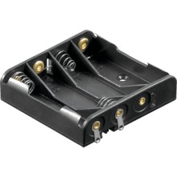 FREI HALTER 4XUM4-NLF - Soporte de batería para 4 microceldas (AAA), lengüetas de