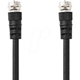 NEDIS N CSGL41000BK15 - Cable de antena y satélite, conector F F, 1.50m, negro