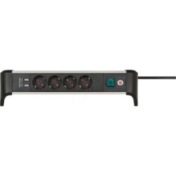 BRENNENSTUHL BRE 1391040410 - Regleta de enchufes, cuádruple, con USB, con cable de 1,8