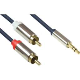 GOOD CONNECTIONS GC M0060 - Cable de audio, conector jack de 3,5 mm a 2 RCA, 3 m