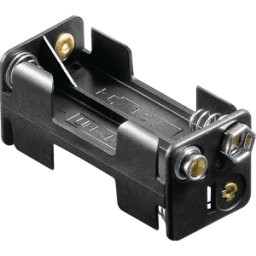 FREI HALTER 4XUM4-QDK - Soporte de batería para 4 microceldas (AAA), botón