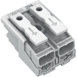 WAGO 294-4002 - Bloque de bornes de lámpara, sin contacto PE, 2 polos, 2,
