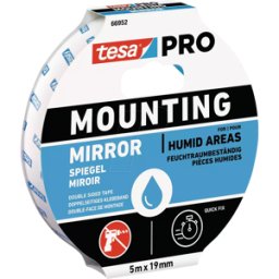 TESA 66952-1 - Cinta de montaje de espejo TESA PRO, 5 m x 19 mm, blanco