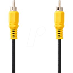 NEDIS N CVGL24100BK100 - Cable de vídeo compuesto, RCA RCA, 10.0m, redondo