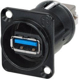 NEUTRIK ADAP USB3 BK - Adaptador USB 3.0 (tipo A y B), negro