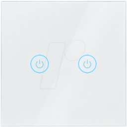 LOGILINK SH0125 - Interruptor de pared WLAN, doble, TUYA