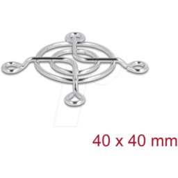 DELOCK 67304 - Rejilla de ventilador, 40 x 40 mm, plata