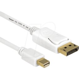 DELOCK 83482 - Cable DisplayPort, conector DP mini a conector DP, 2 m, blanco