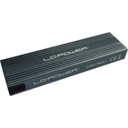 LC POWER LC-M2-C-MULTI-3 - Carcasa externa SSD M.2 SATA/NVMe, aluminio, USB 3.1