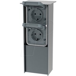 JEHOKA 20299555 - Columna de acero inoxidable B 2.2, 2 tomas de corriente