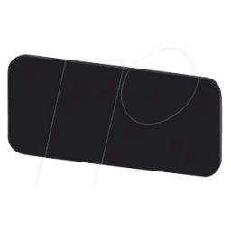 SIEMENS BZS SW - Placa de identificación, negra, sin impresión
