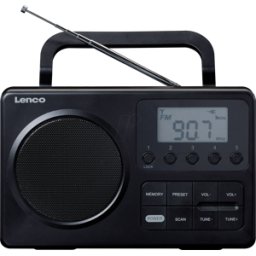 LENCO MPR-035BK - Radio FM, pantalla LCD, portátil