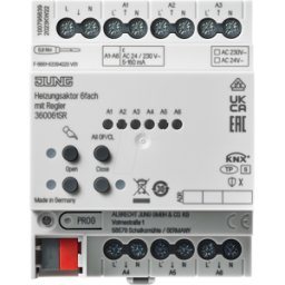 JUNG JG 36006 1S R - Actuador de calefacción KNX 6-fold con controlador - seguro