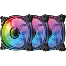 LCCF120ARGBKITRB - LC POWER ARGB Conjunto de ventilador inverso de 3, 120 mm, negro