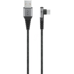 GOOBAY 64656 - Cable de datos/carga conector USB a > acodado USB-C, 1 m