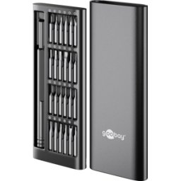 GOOBAY 77836 - Destornillador de precisión, 24 piezas, con soporte magné