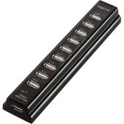 LOGILINK UA0096 - Hub USB 2.0 Logilink de 10 puertos con fuente de alimentaci&oacu