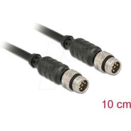 DELOCK 12688 - Cable de sensor/actuador M8, 6 clavijas, conector macho a conect