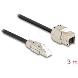 DELOCK 87239 - Cable Keystone enchufe RJ45 > toma, Cat.6a, 3 m