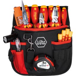 WIHA 44574 - Kit de herramientas, bolsa de cinturón, electricista, 18