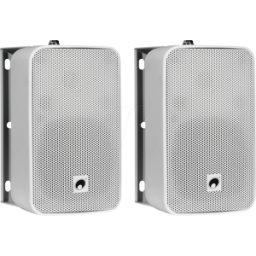 OMNITRONIC OMNI 11036951 - Par de altavoces de 2 vías con soporte, 40 W, 16 ohmios,