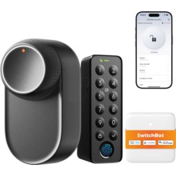 SWITCHBOT SWB W5600000BKH - Smart Lock Set + Hub Mini Matter + Teclado, negro