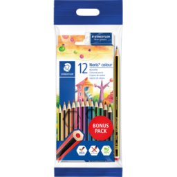 STAEDTLER 61SET6 - Lápiz de color, 12 colores, borrador y lápiz