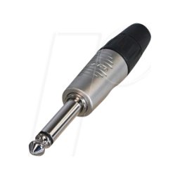REAN RP2C - 6,35mm mono jack plug 2-pin, carcasa niquelada