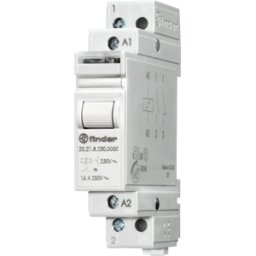 FINDER FIN 20.21.8 24V - Interruptor de parada de corriente, 1xNO, 250V/16a, 24 V CA