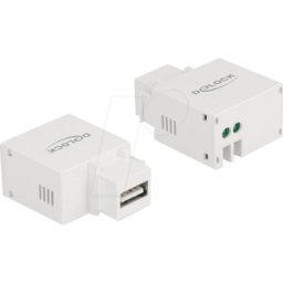 DELOCK 87791 - Módulo Keystone toma de carga USB tipo A 2,1 A, blanco