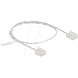 DELOCK 80757 - Cable de red RJ45 Cat.6 UTP Ultra Slim 0,5 m gris con enchufes c